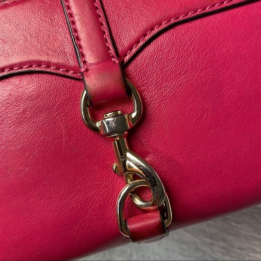 Rebecca Minkoff | Pink Leather Buckle Zip Wallet - Picture 10 of 10